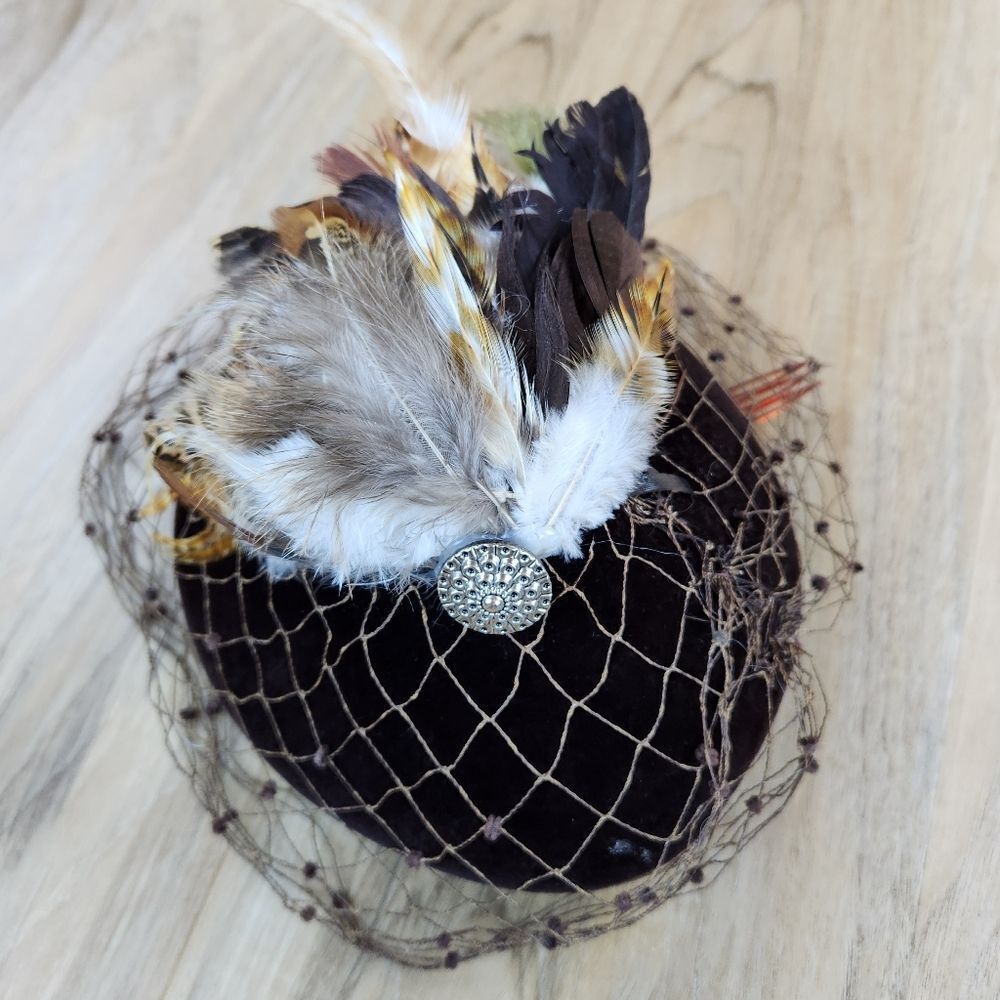 🔹️Vintage Jan Leslie Jacomet French Handmade Fascinator Hat - Picture 4 of 16